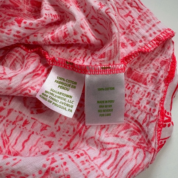 Lilly Pulitzer Etta Top Red Seaside Harbour Size XL - Picture 4 of 7